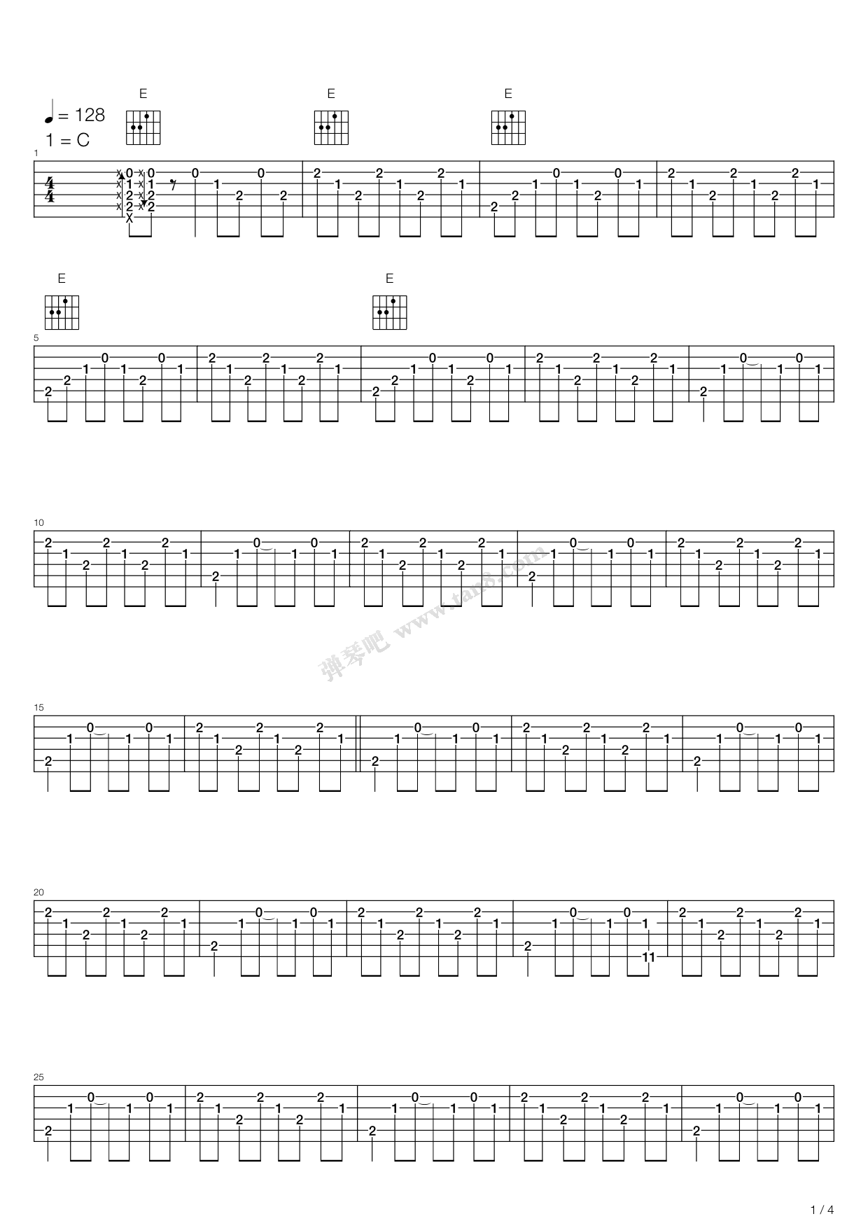 《觉醒》吉他谱-C大调音乐网