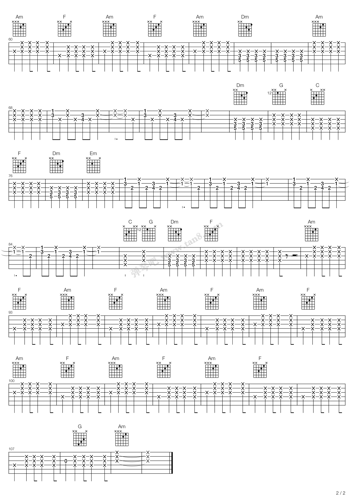 《Twilight Omens》吉他谱-C大调音乐网