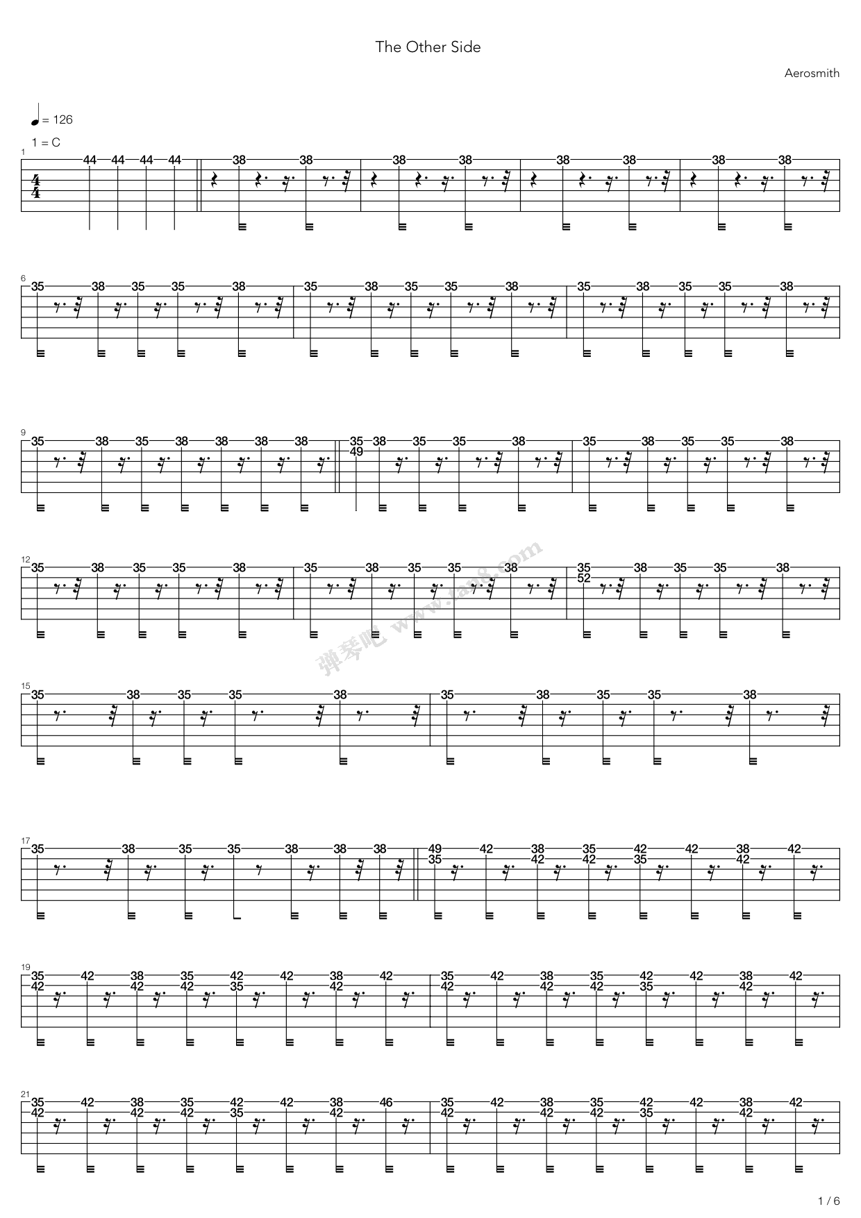 《Other Side》吉他谱-C大调音乐网