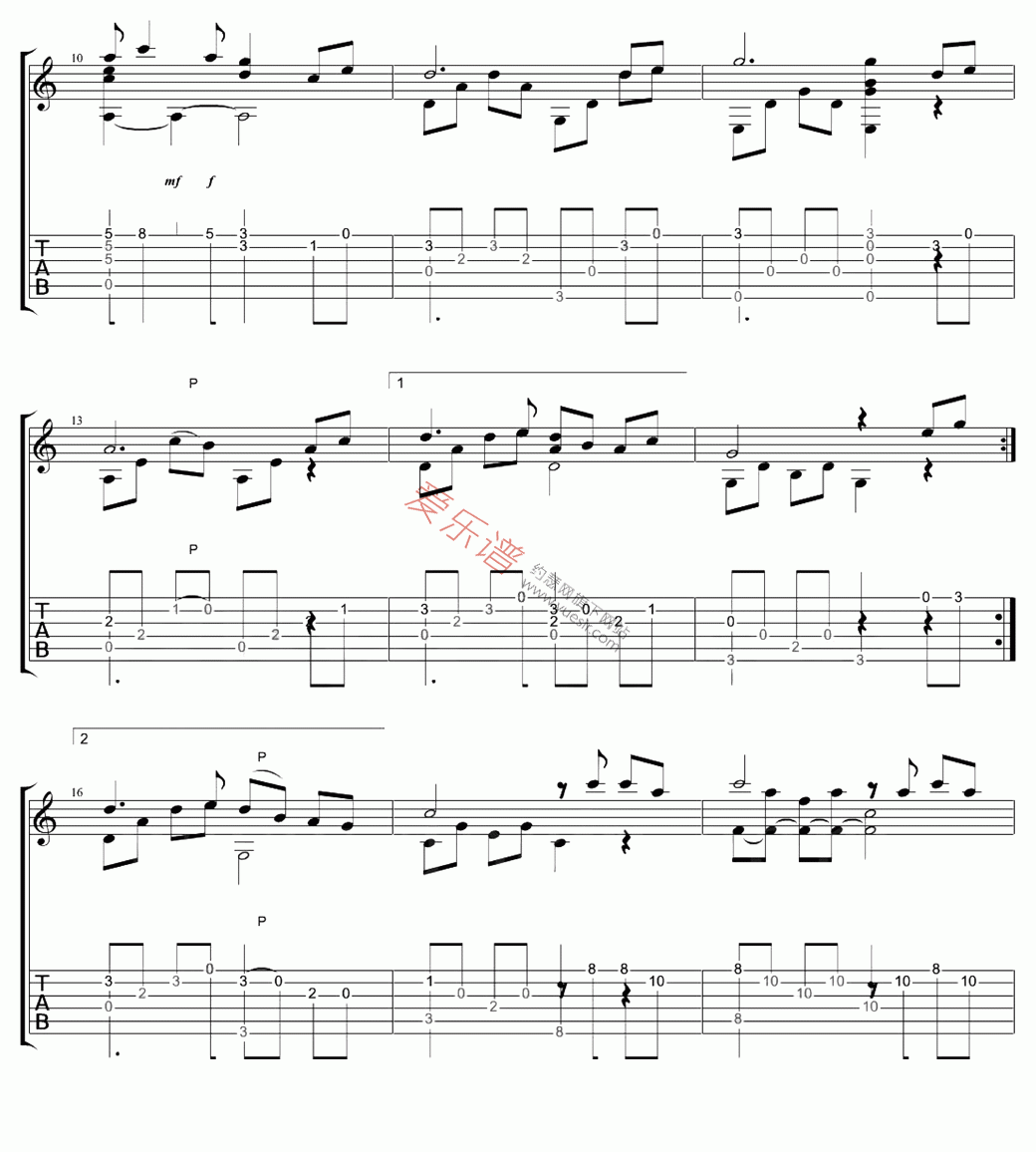 《叶丽仪《上海滩(指弹版)》》吉他谱-C大调音乐网