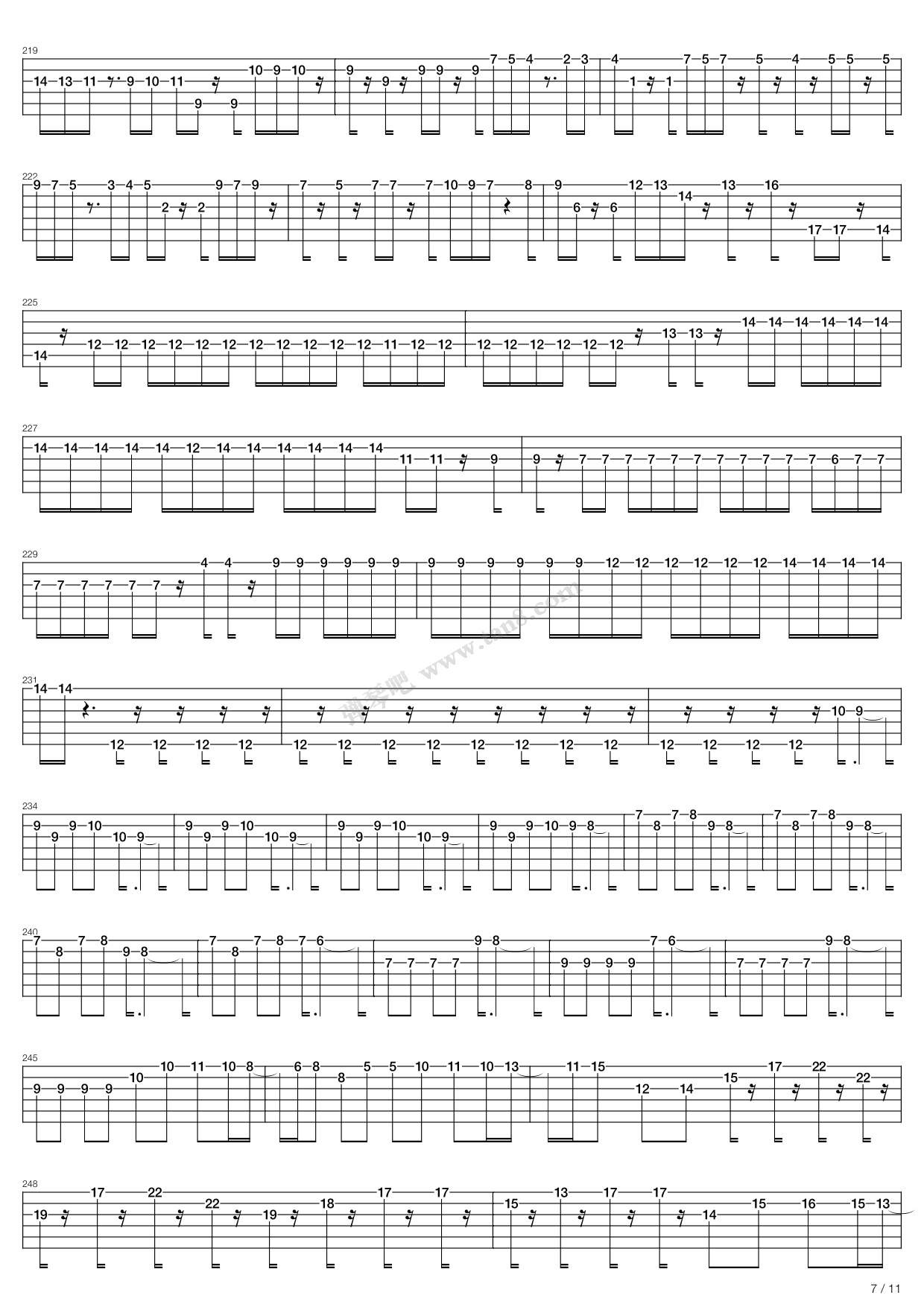 《魂斗罗》吉他谱-C大调音乐网