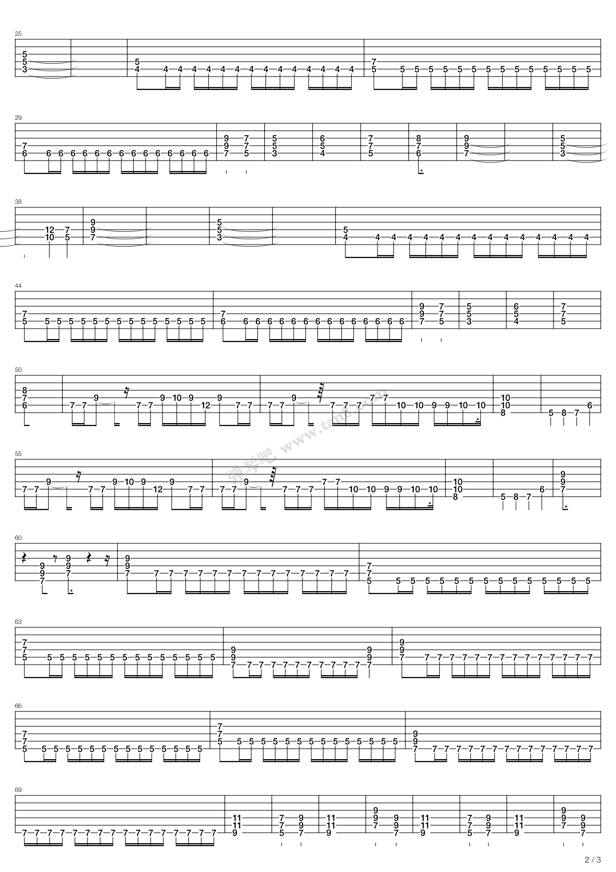 《Speed Of Light》吉他谱-C大调音乐网