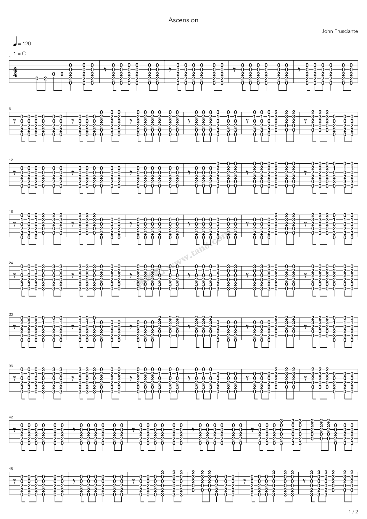 《Ascension》吉他谱-C大调音乐网