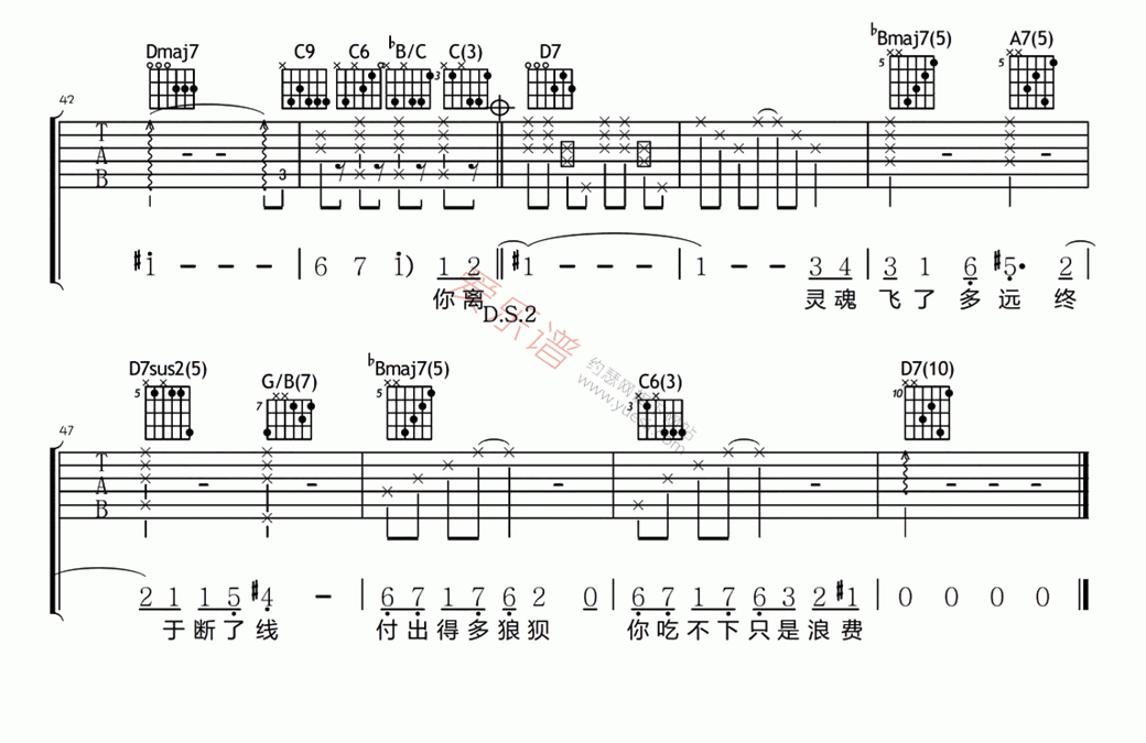 《许哲佩《谁》》吉他谱-C大调音乐网