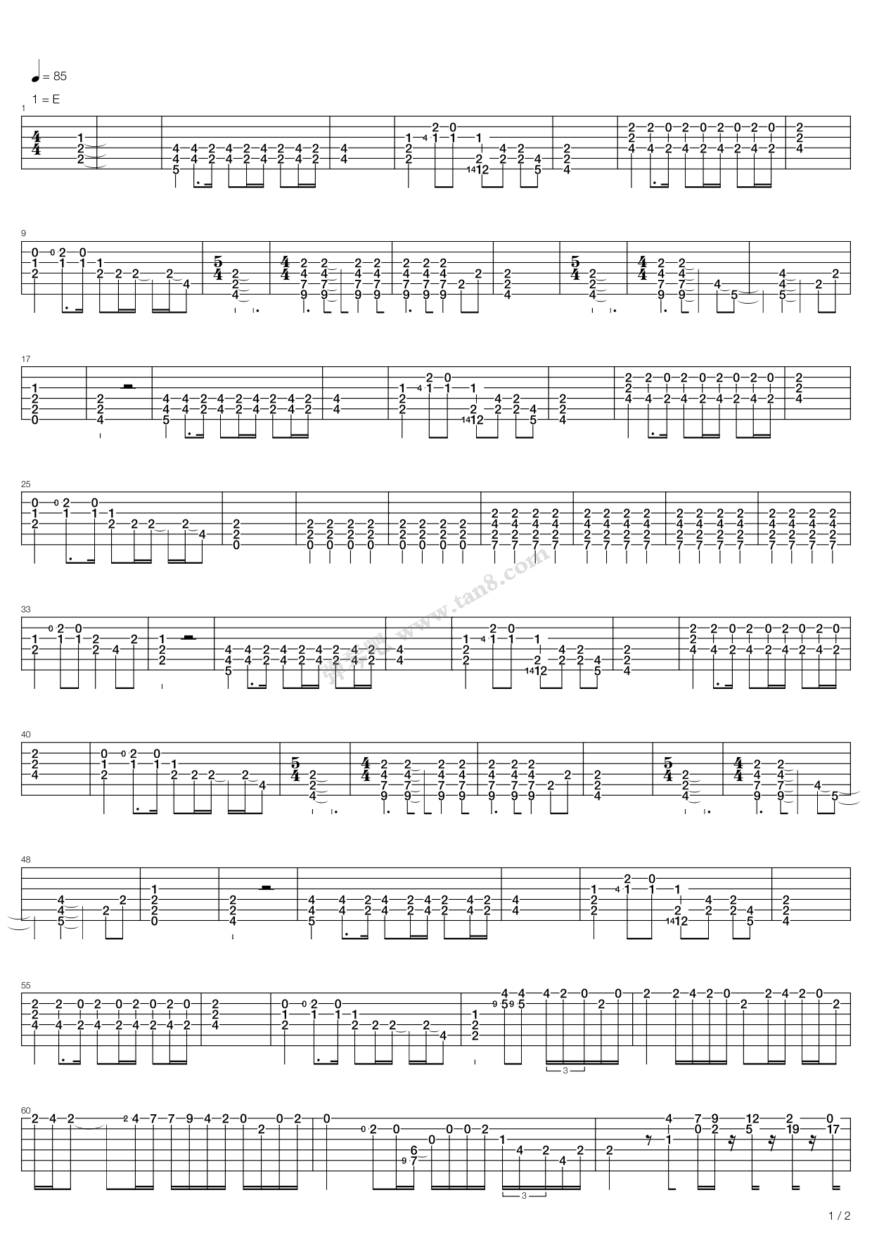 《Beatles (The)披头士乐队 - Don't Let Me Down (2)》吉他谱-C大调音乐网