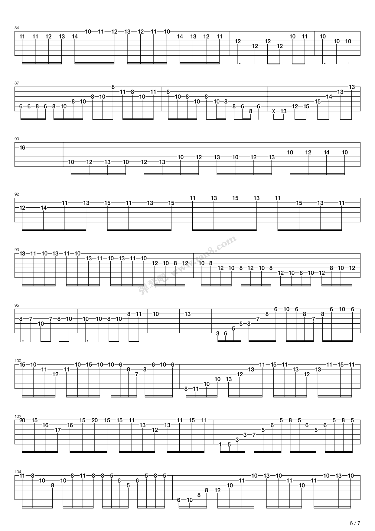 《Cross》吉他谱-C大调音乐网