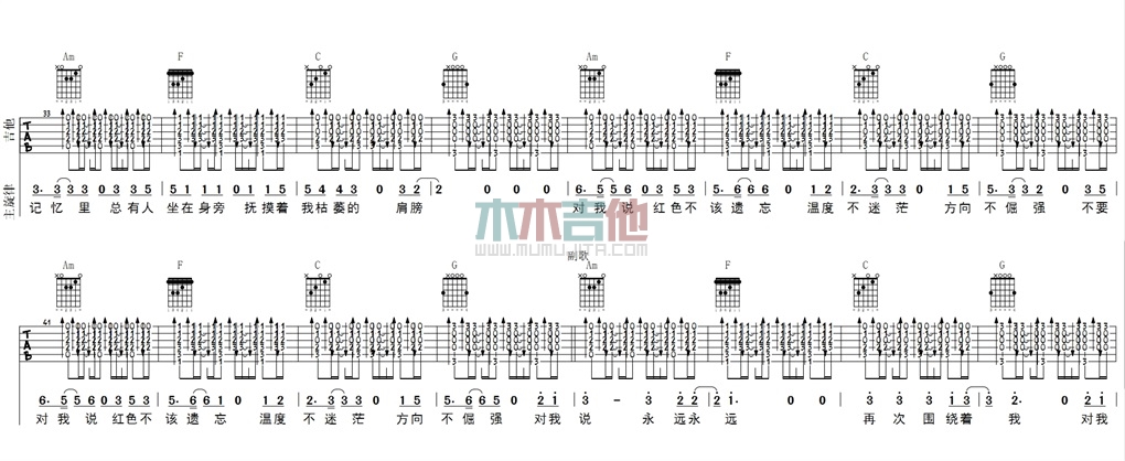 《茶底世界》吉他谱-C大调音乐网