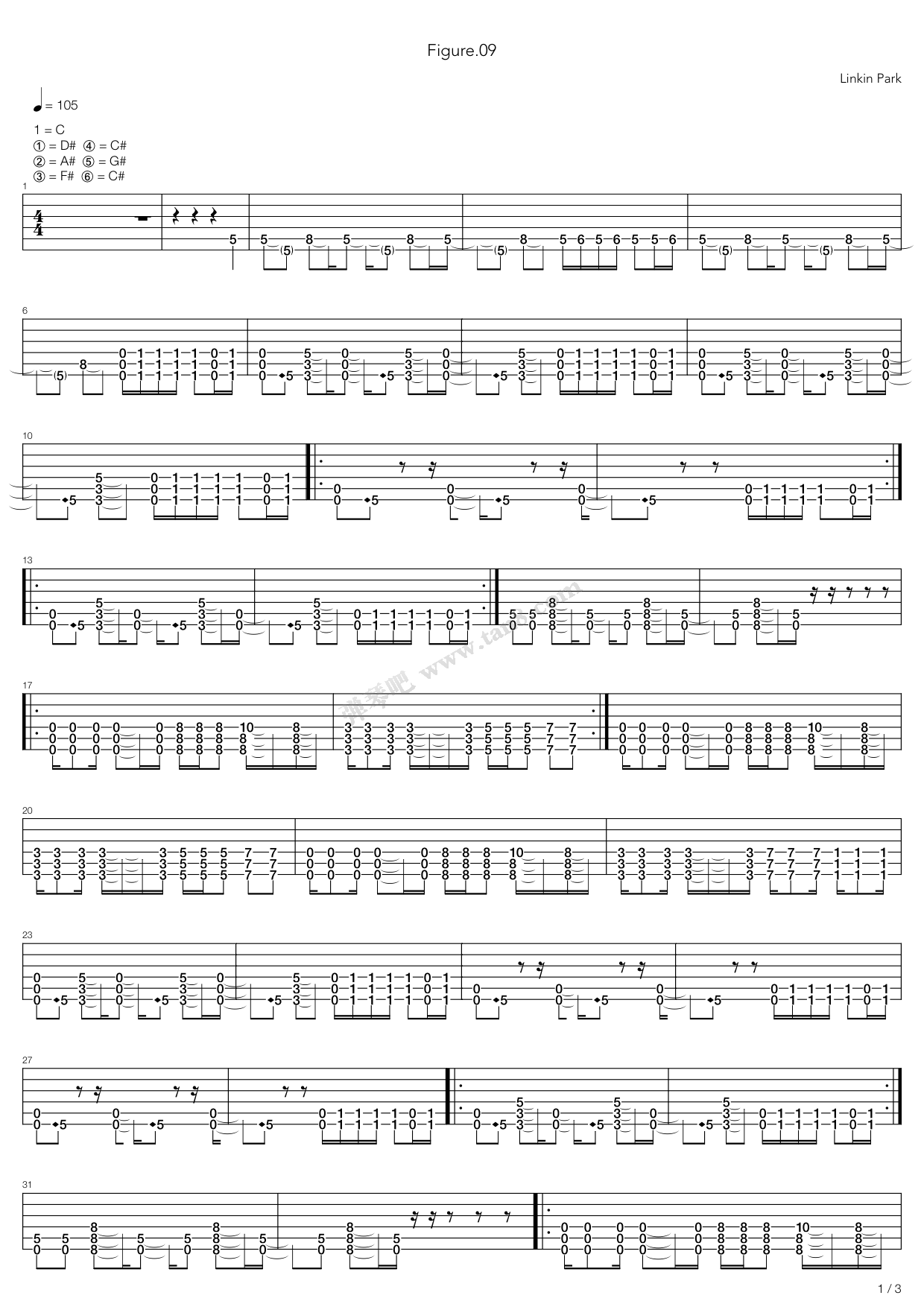 《Figure》吉他谱-C大调音乐网