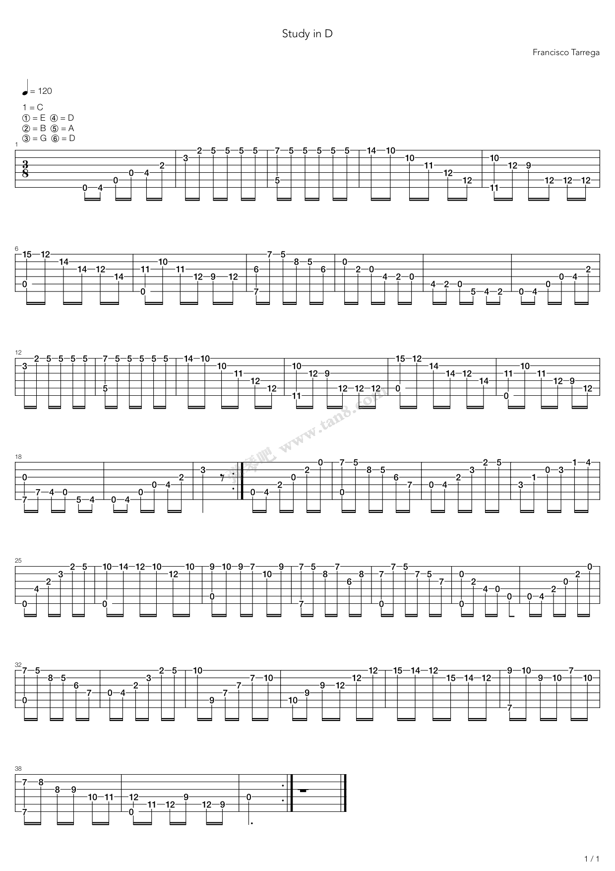 《Study Ver2》吉他谱-C大调音乐网