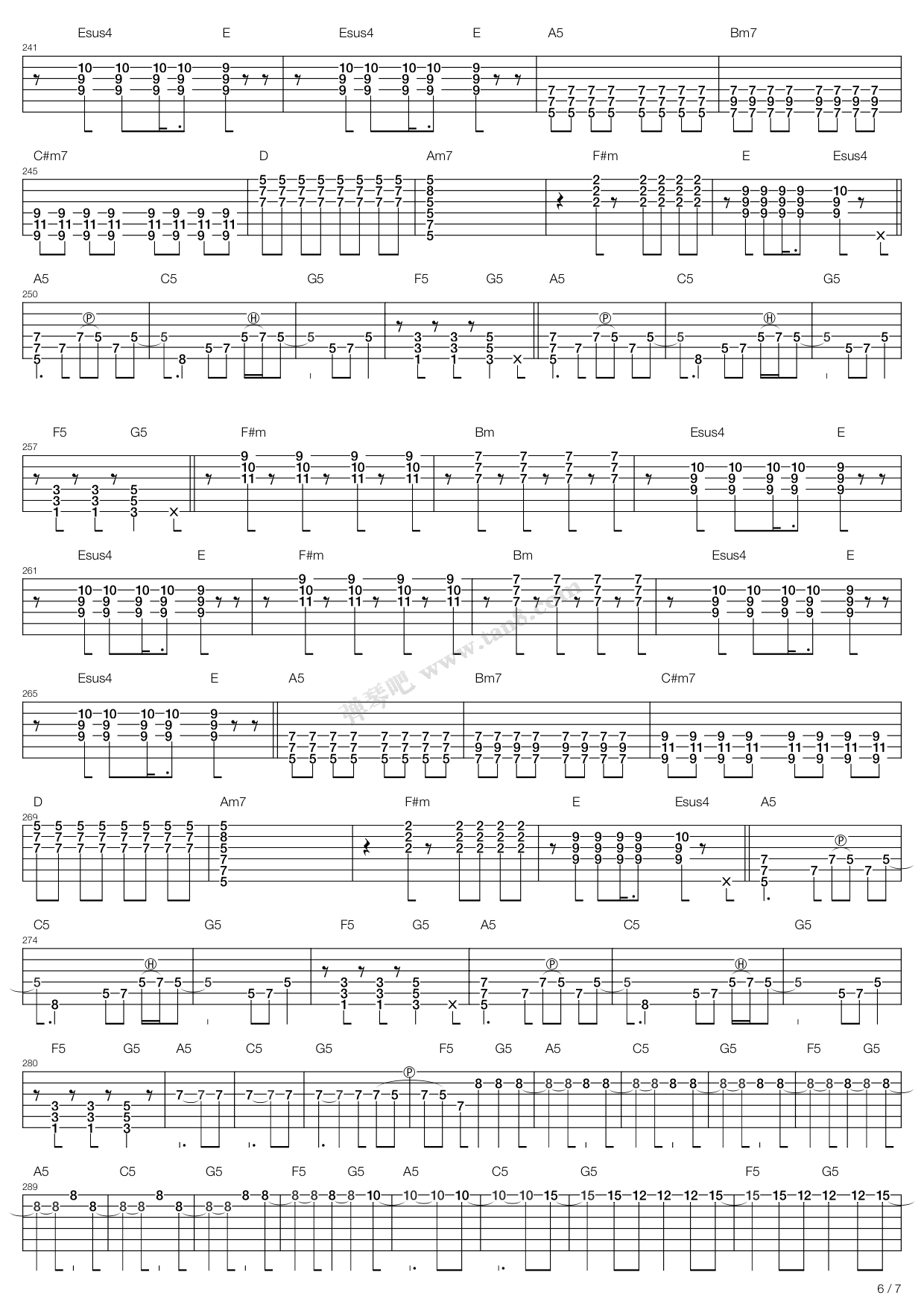 《Funeral For A Friend Love Lies Bleeding》吉他谱-C大调音乐网