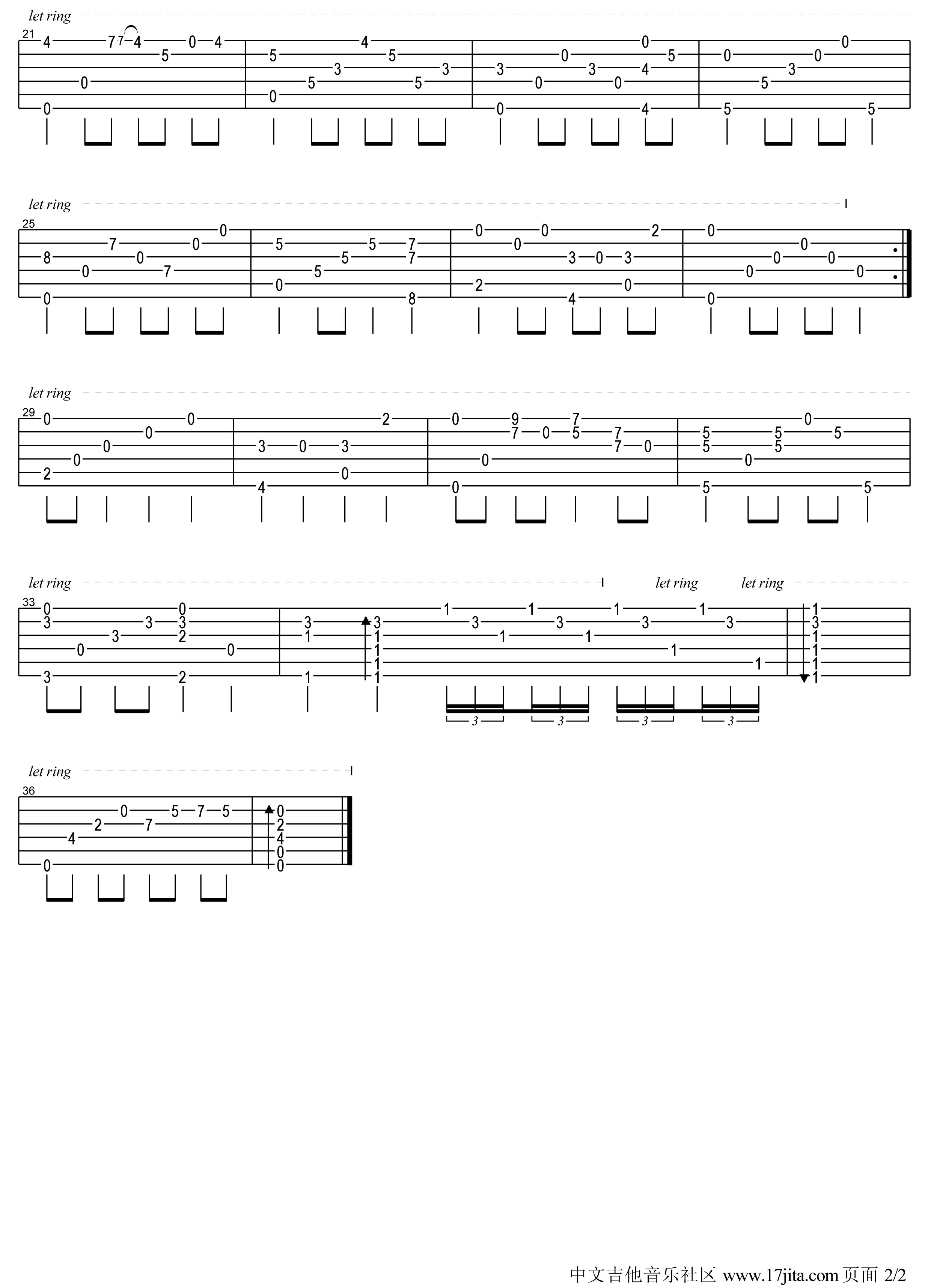 中川砂仁 何日君再来吉他谱-C大调音乐网