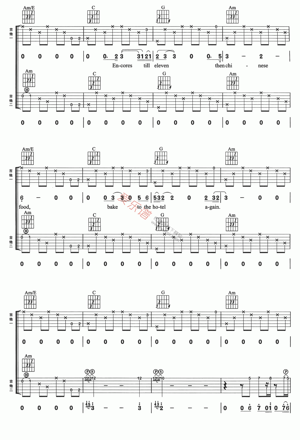 《Scorpions(蝎子乐队)《Always Somewhere》》吉他谱-C大调音乐网