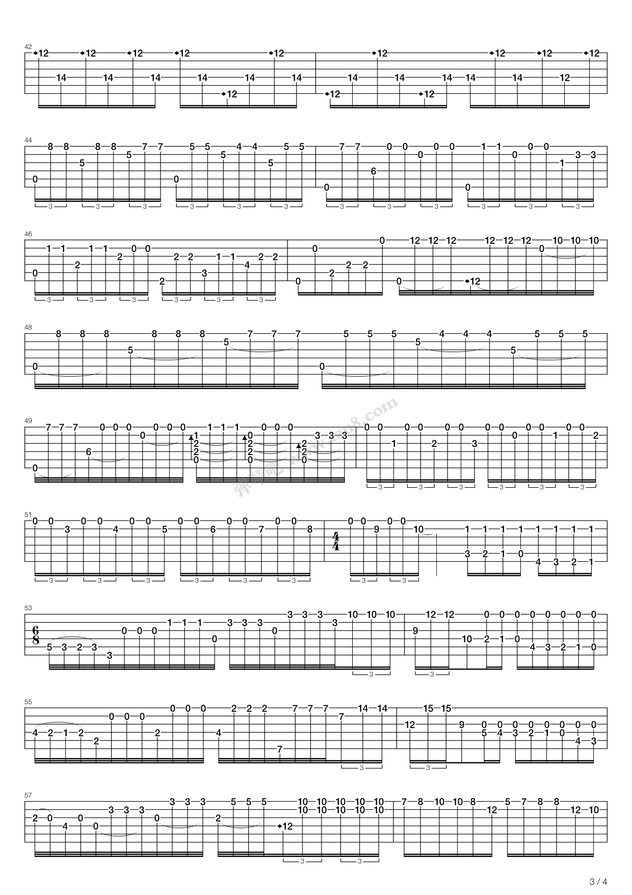 《La Campanella(钟)》吉他谱-C大调音乐网