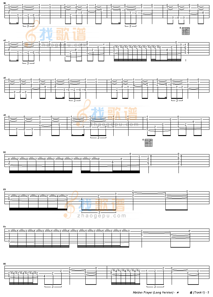 《Maiden s prayer(少女的祈祷)吉他谱( GTP)》吉他谱-C大调音乐网