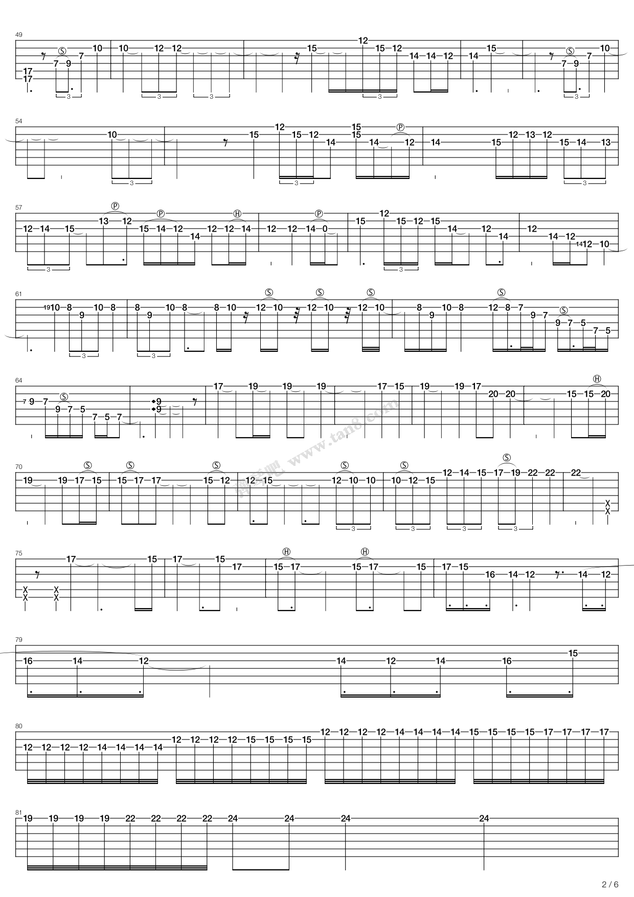 《For the love of god》吉他谱-C大调音乐网