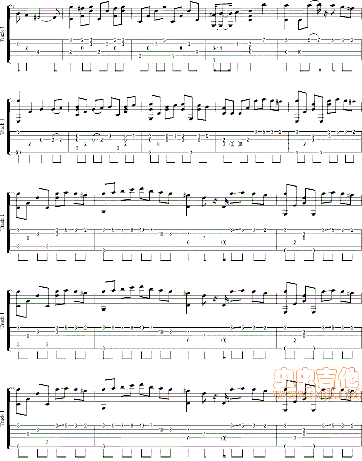 《River flows in you》吉他谱-C大调音乐网