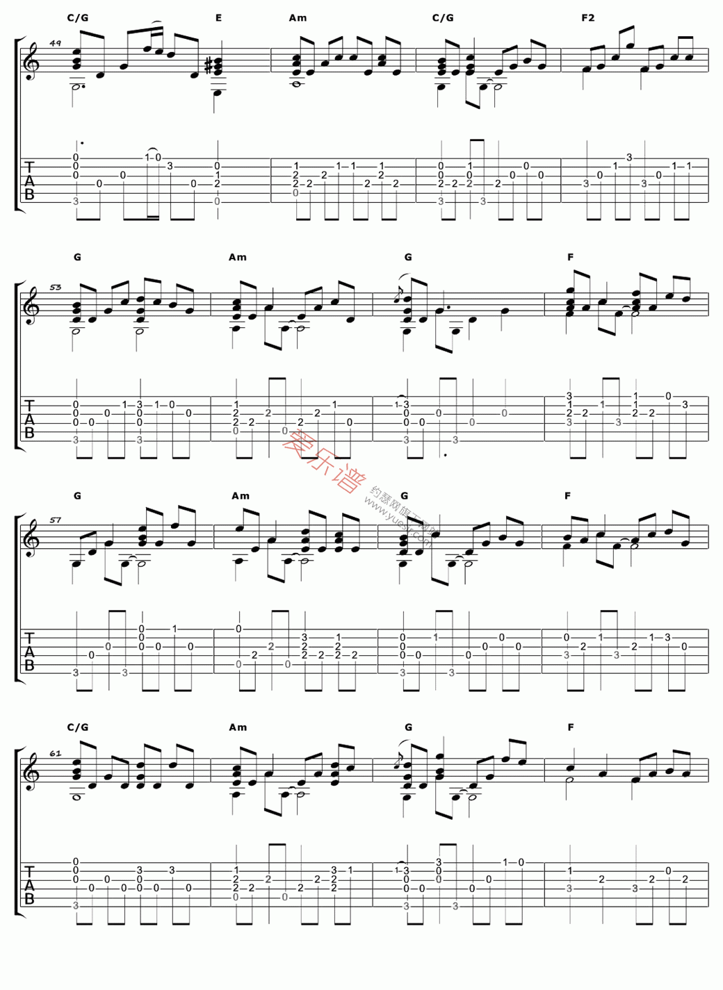 《卢家宏《My Heart Will Go On(我心永恒)》》吉他谱-C大调音乐网