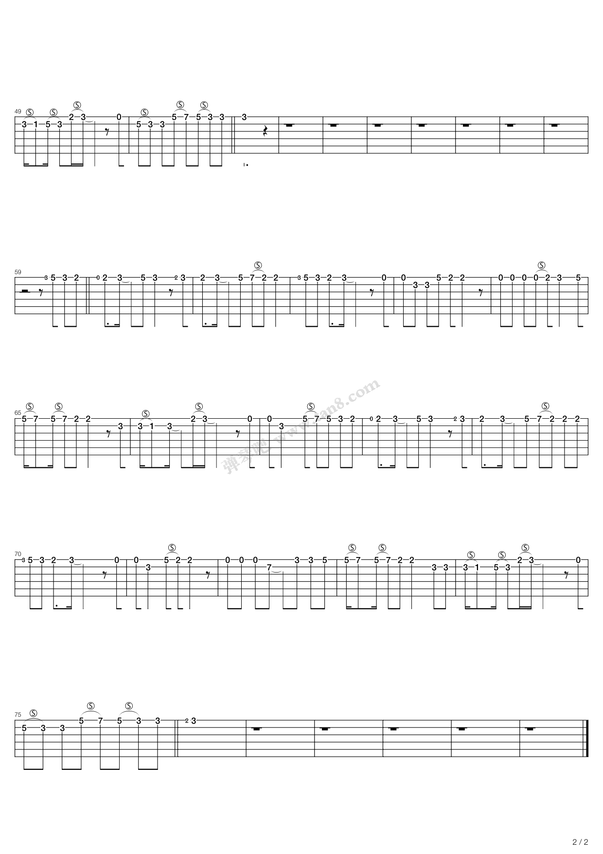 《Carnation》吉他谱-C大调音乐网