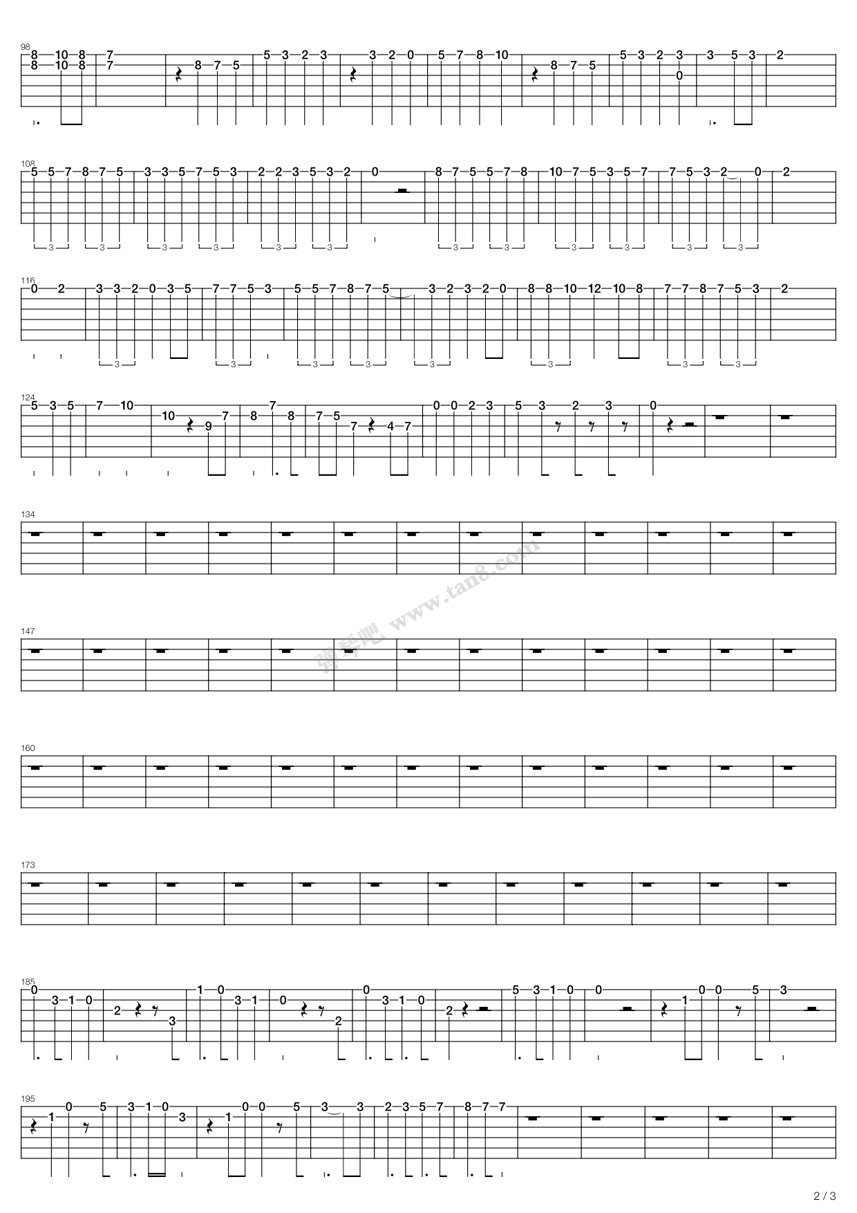 《Destiny》吉他谱-C大调音乐网