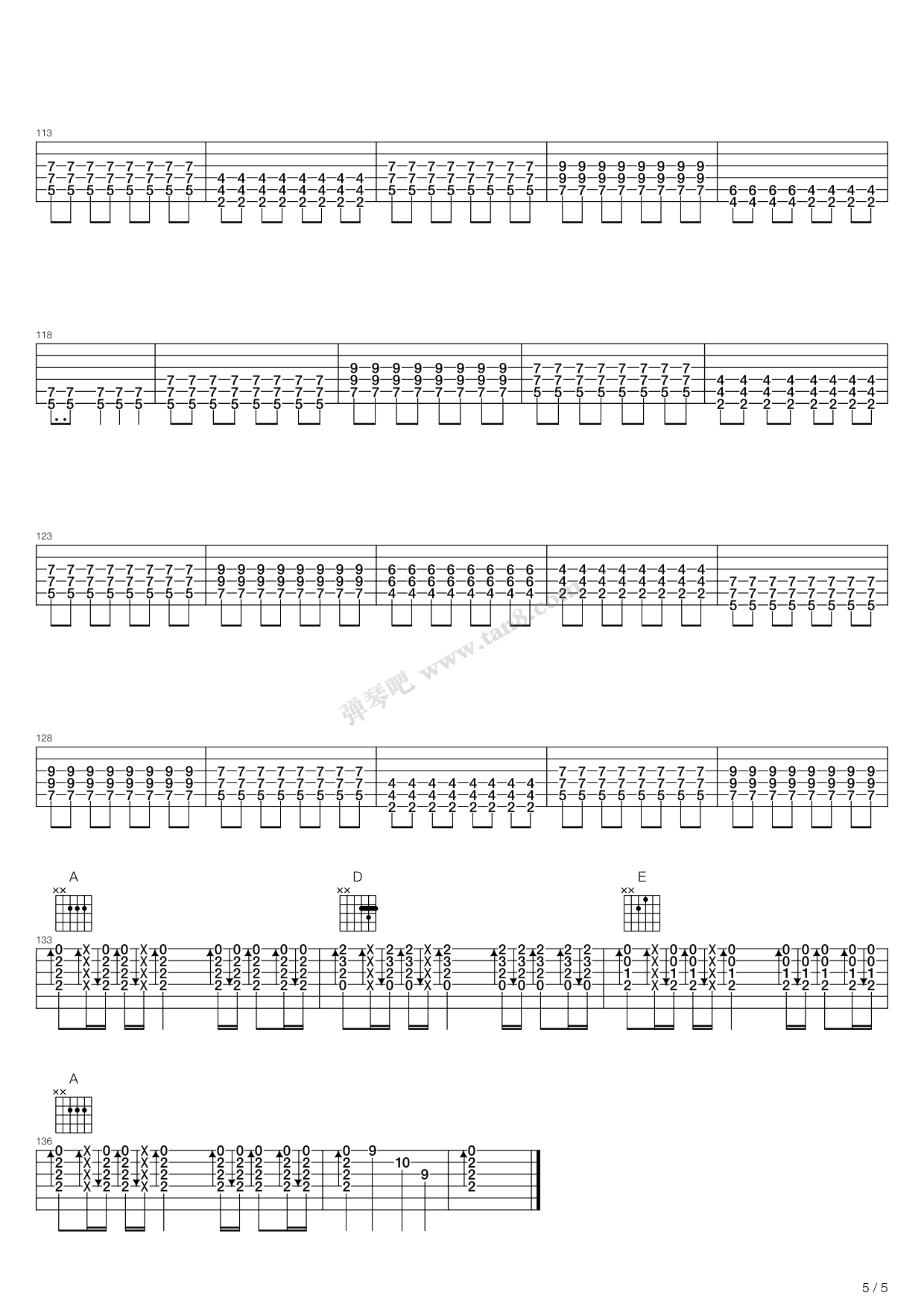 《银色海鸥》吉他谱-C大调音乐网