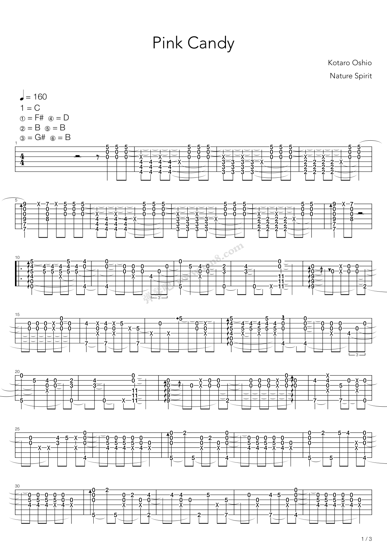 《Pink candy（10th Anniversary ）》吉他谱-C大调音乐网