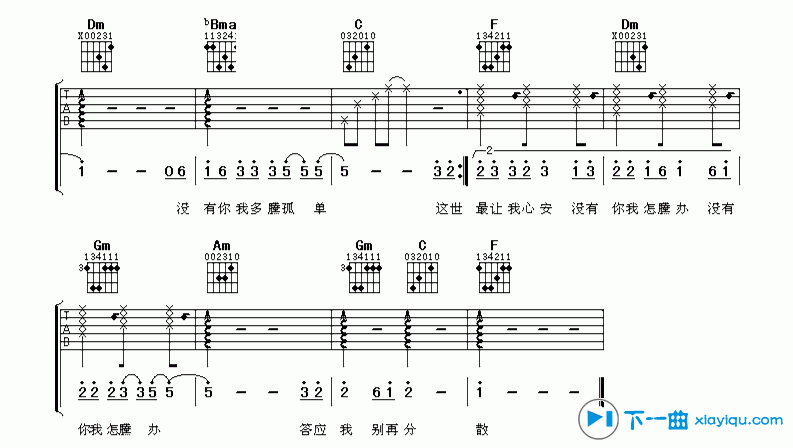 《恋着多喜欢吉他谱F调_梁静茹恋着多喜欢六线谱》吉他谱-C大调音乐网