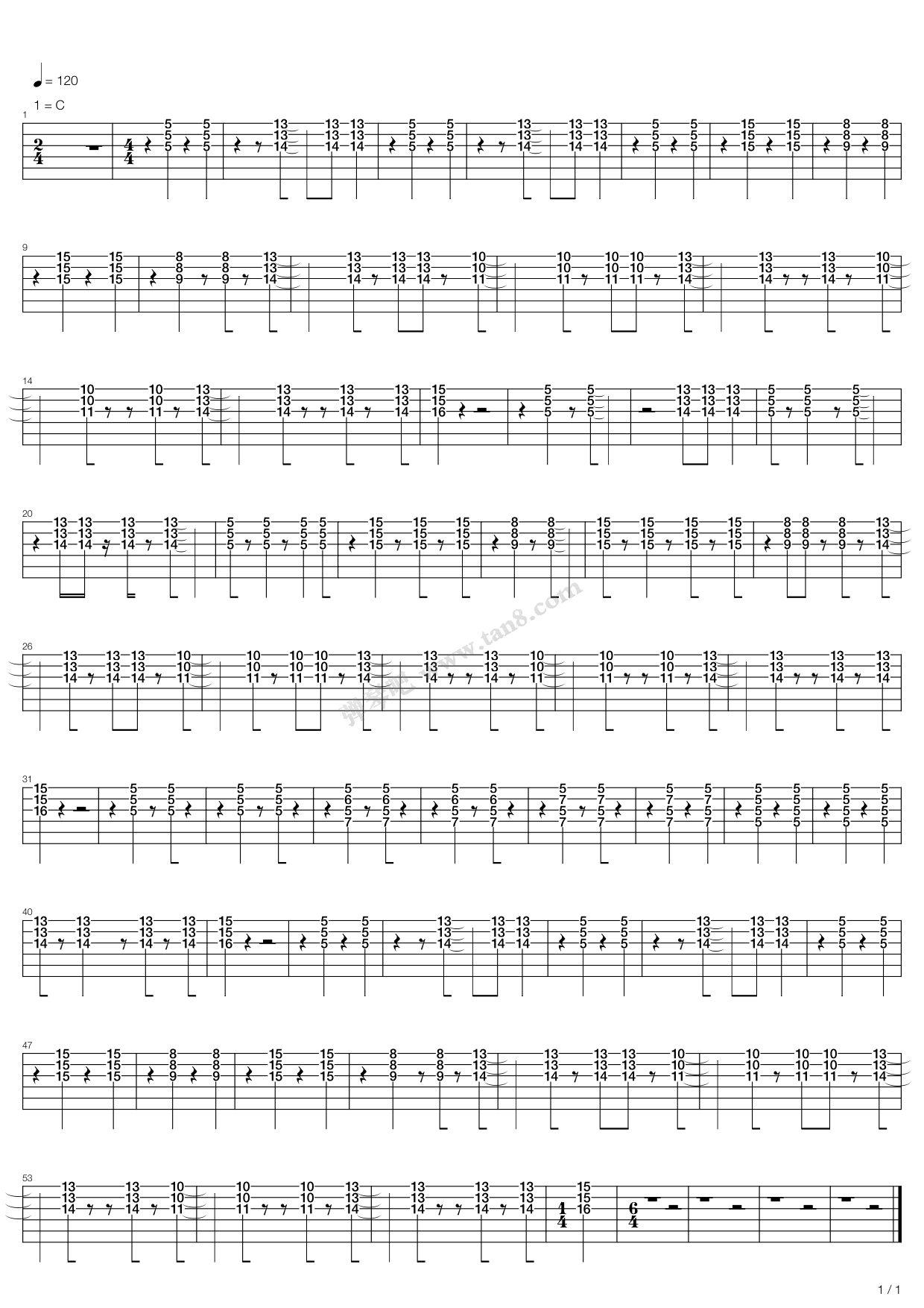 《Beatles (The) - Glass Onion》吉他谱-C大调音乐网