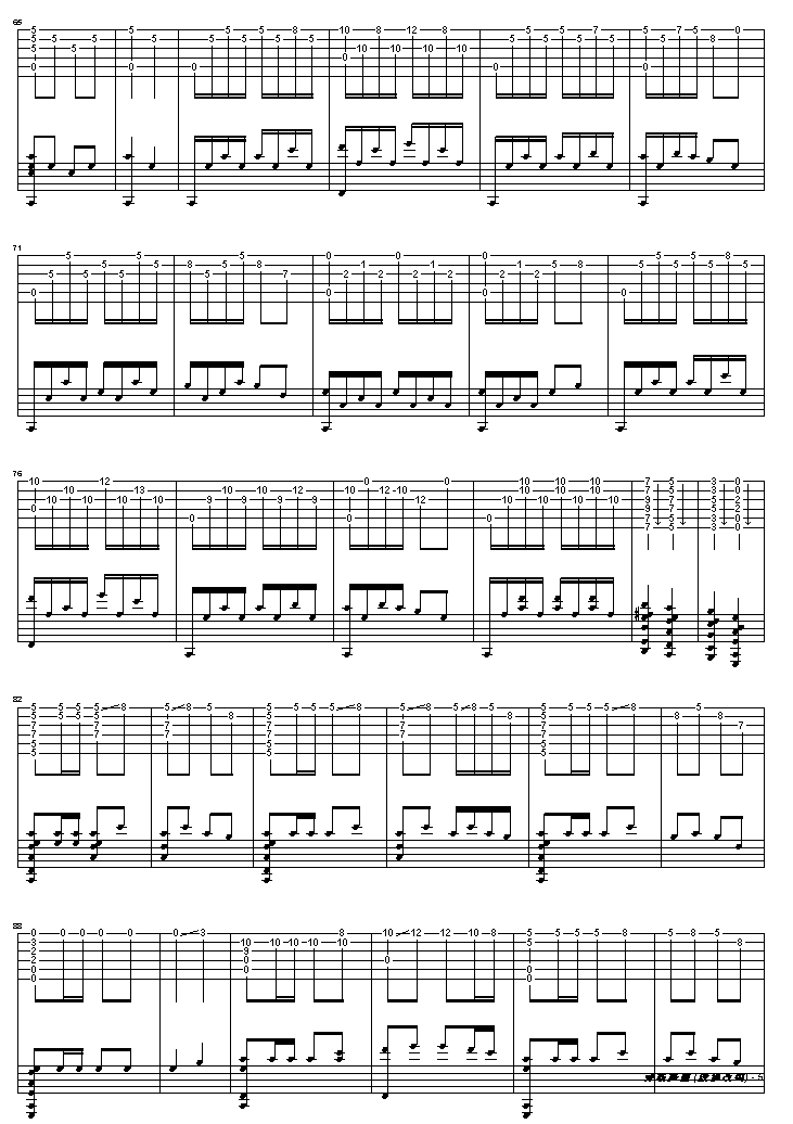 《彝族舞曲-殷飙改编完整版吉他谱( GTP)》吉他谱-C大调音乐网