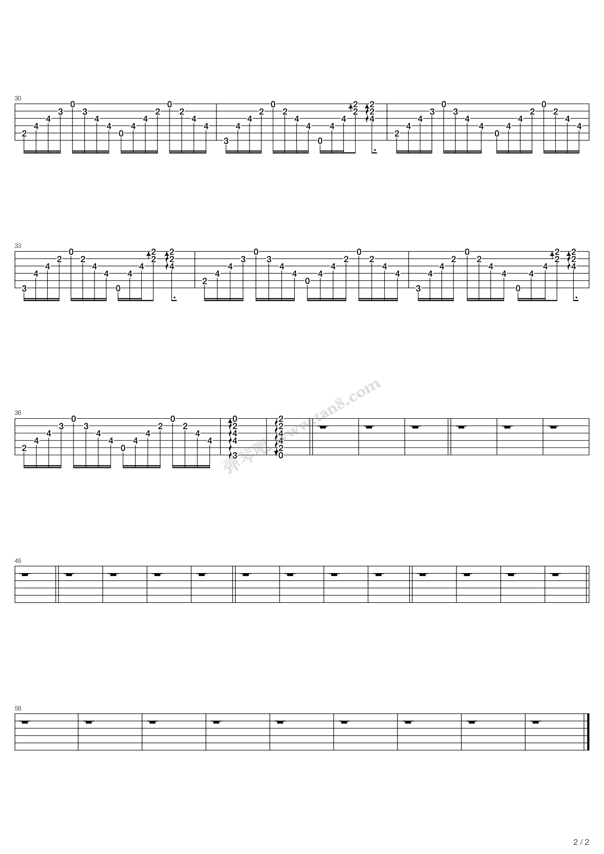 《Solitude》吉他谱-C大调音乐网