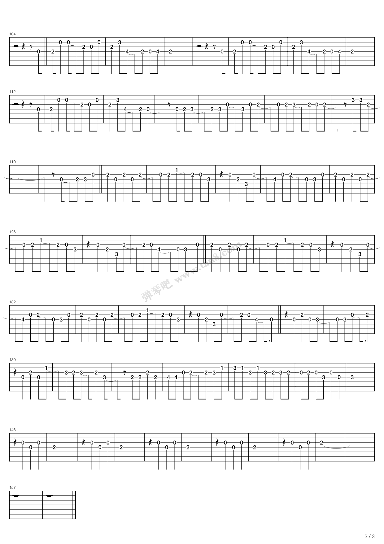 《凉宫春日的忧郁 - 冒険でしょでしょ？》吉他谱-C大调音乐网