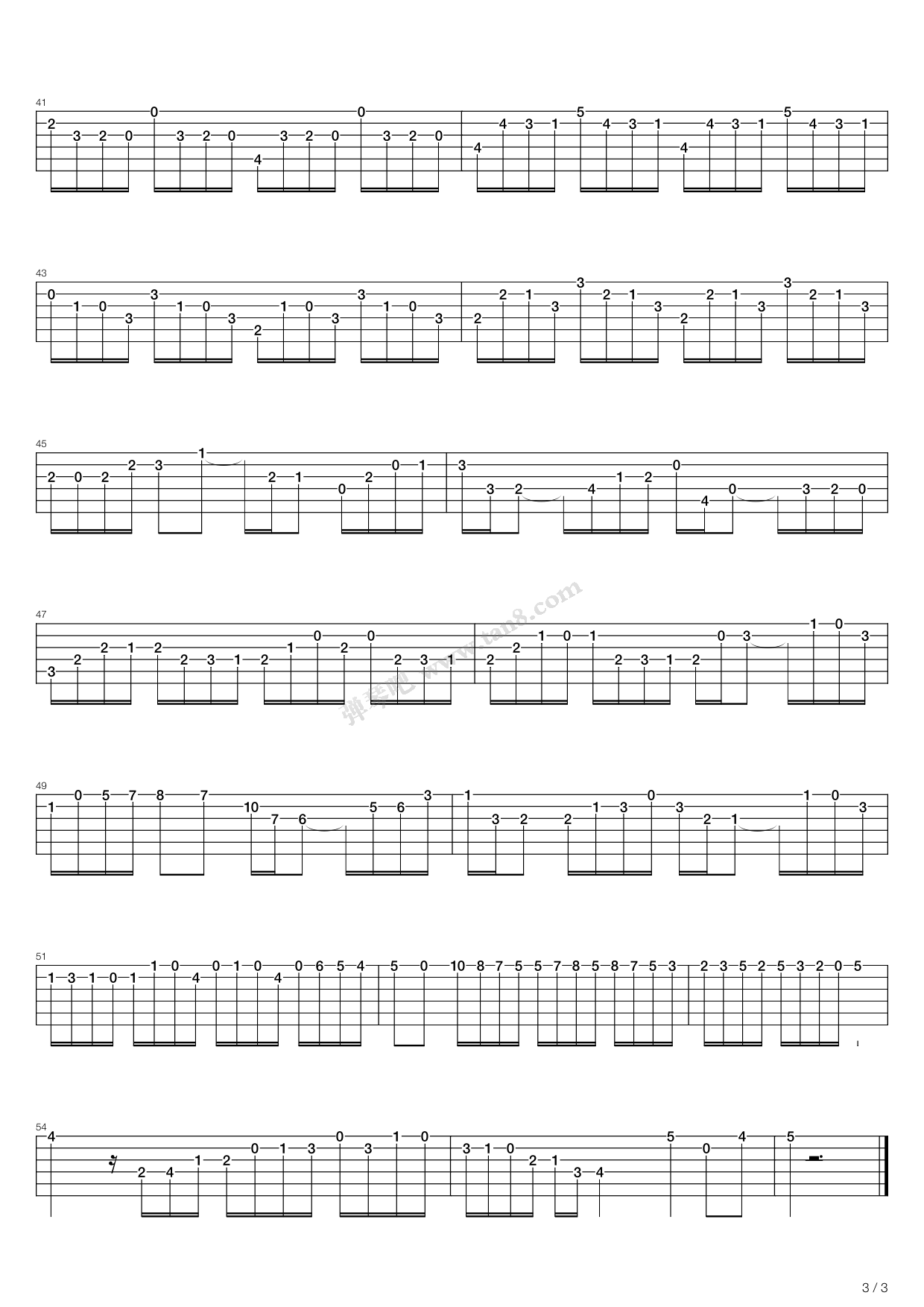 《Bwv 997 1 Prelude》吉他谱-C大调音乐网