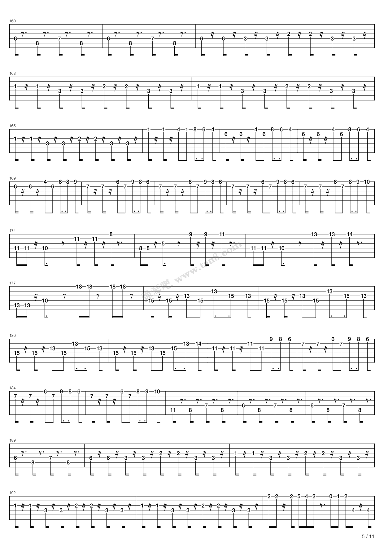 《魂斗罗》吉他谱-C大调音乐网