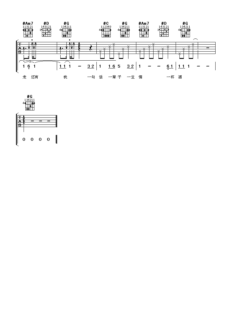 周华健《朋友》吉他谱-C大调音乐网