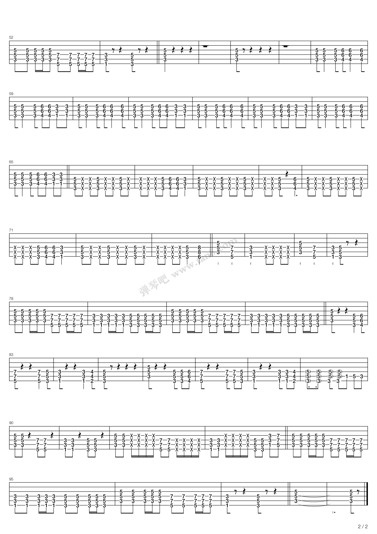 《Rocku Bankurawase》吉他谱-C大调音乐网