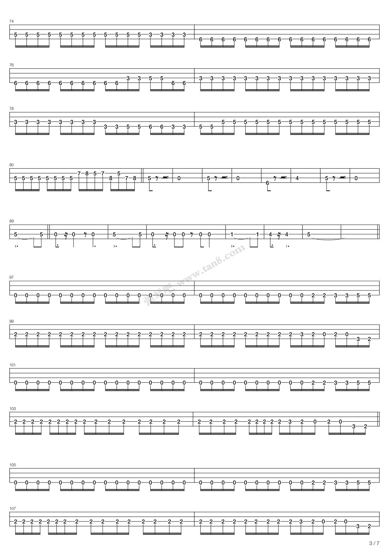 《Black Diamond》吉他谱-C大调音乐网