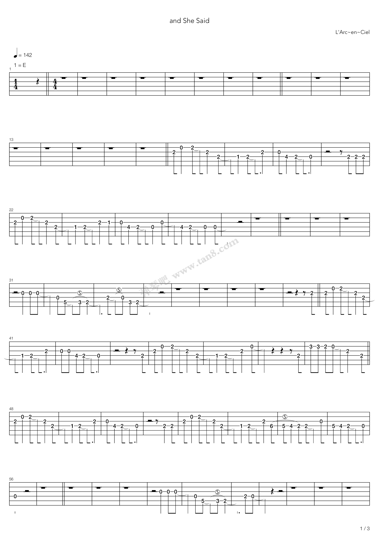《And She Said》吉他谱-C大调音乐网