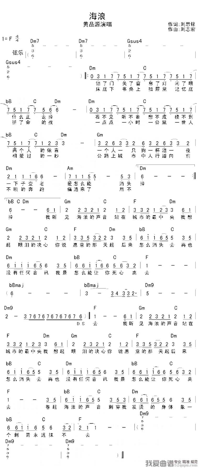 《黄品源《海浪》吉他谱/六线谱》吉他谱-C大调音乐网
