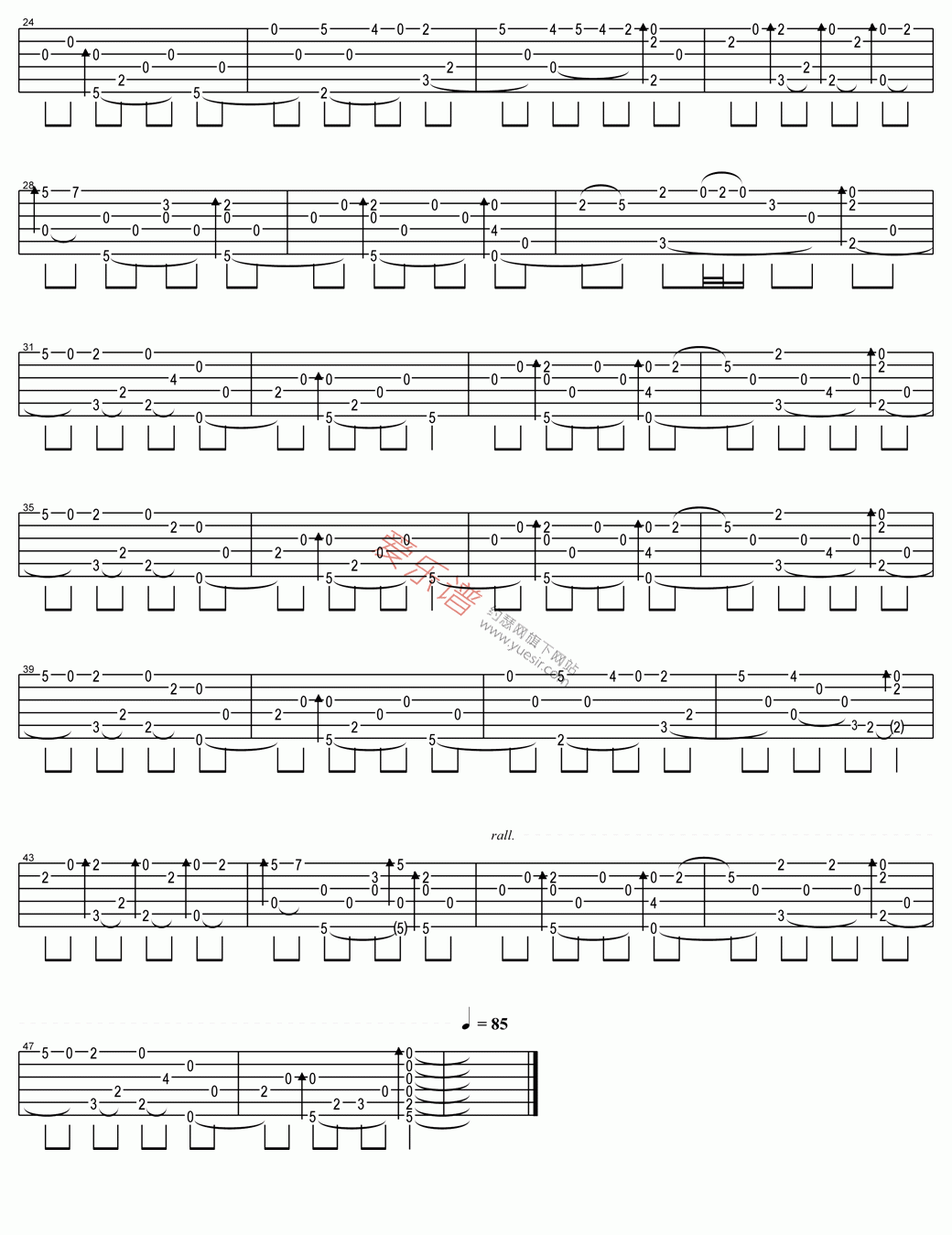 《岸部真明《Down by the Sally Gardens(柳园里)》》吉他谱-C大调音乐网