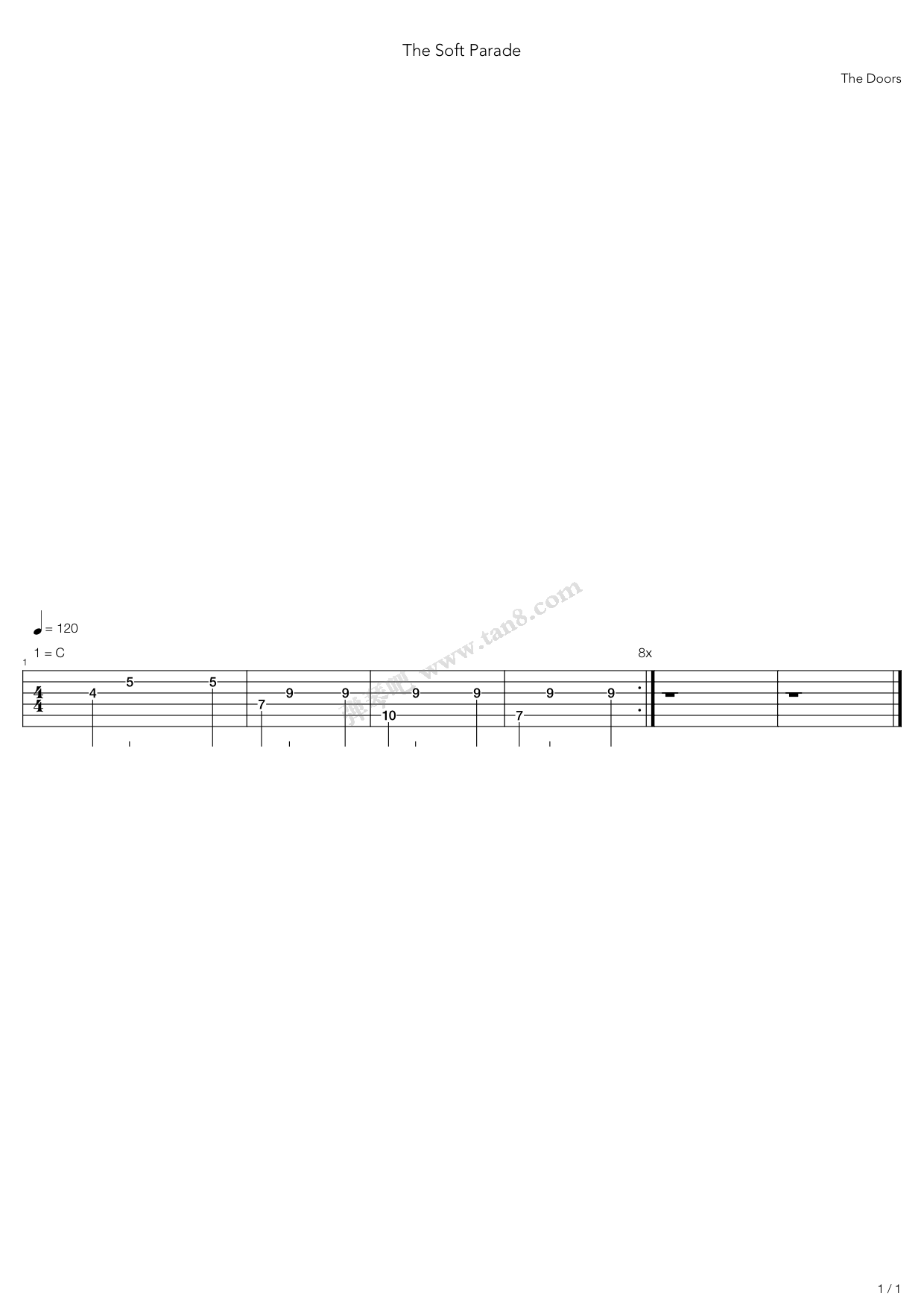《The Soft Parade》吉他谱-C大调音乐网