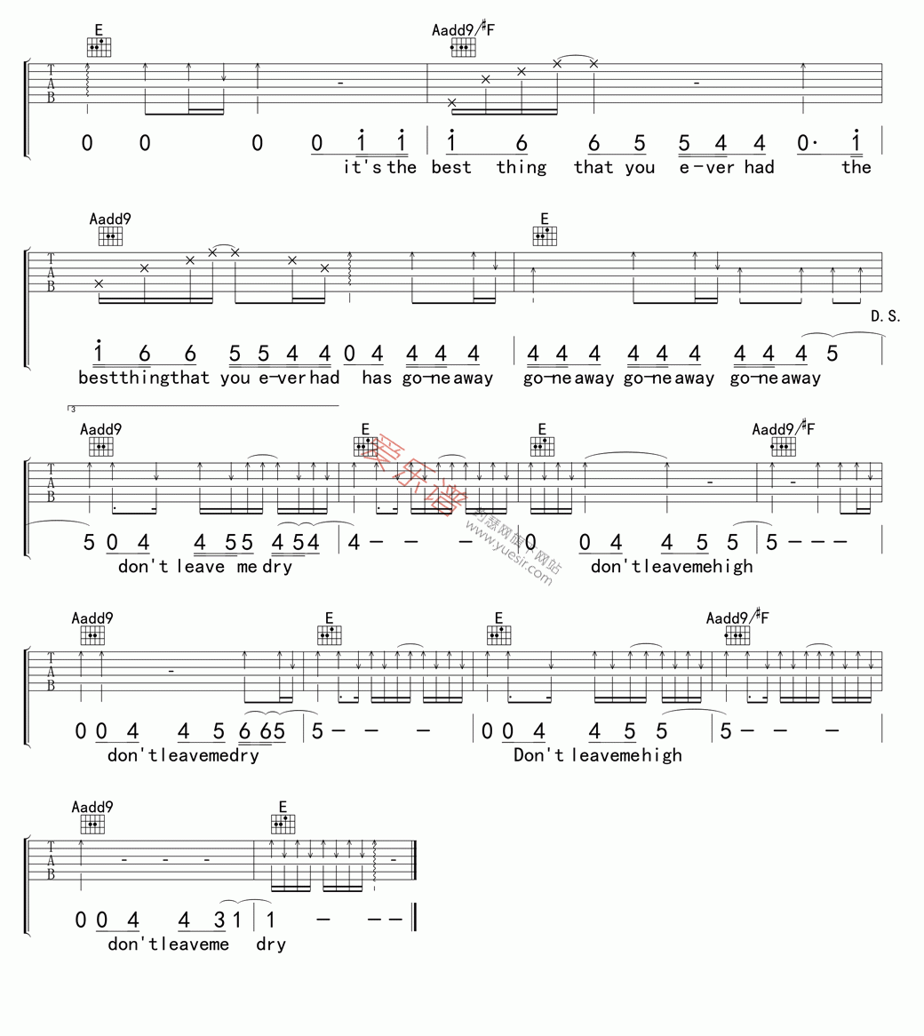 《Radiohead(电台司令)《High And Dry》》吉他谱-C大调音乐网