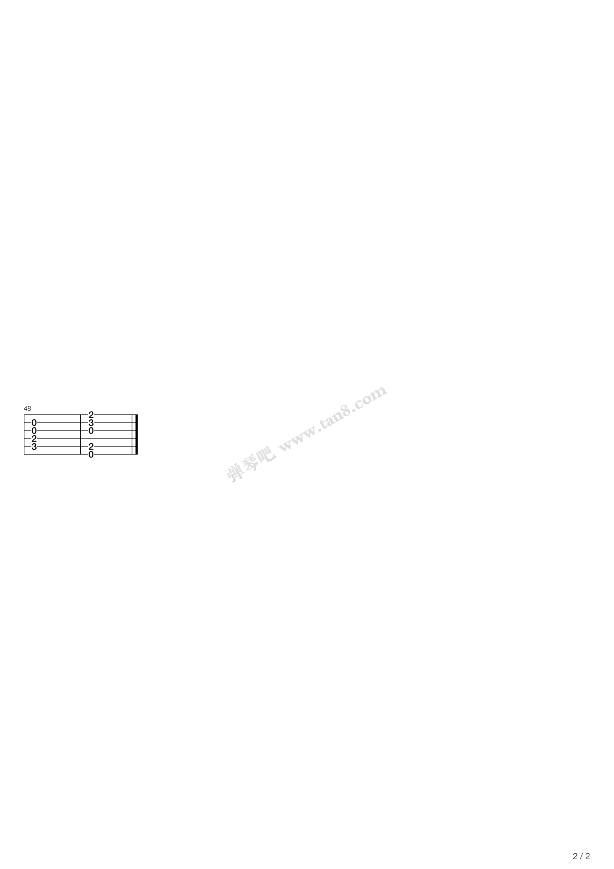 《Night song》吉他谱-C大调音乐网