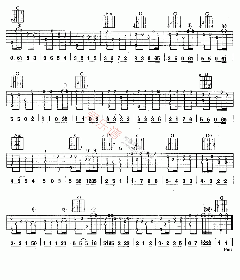 《井冈山《步步高》》吉他谱-C大调音乐网