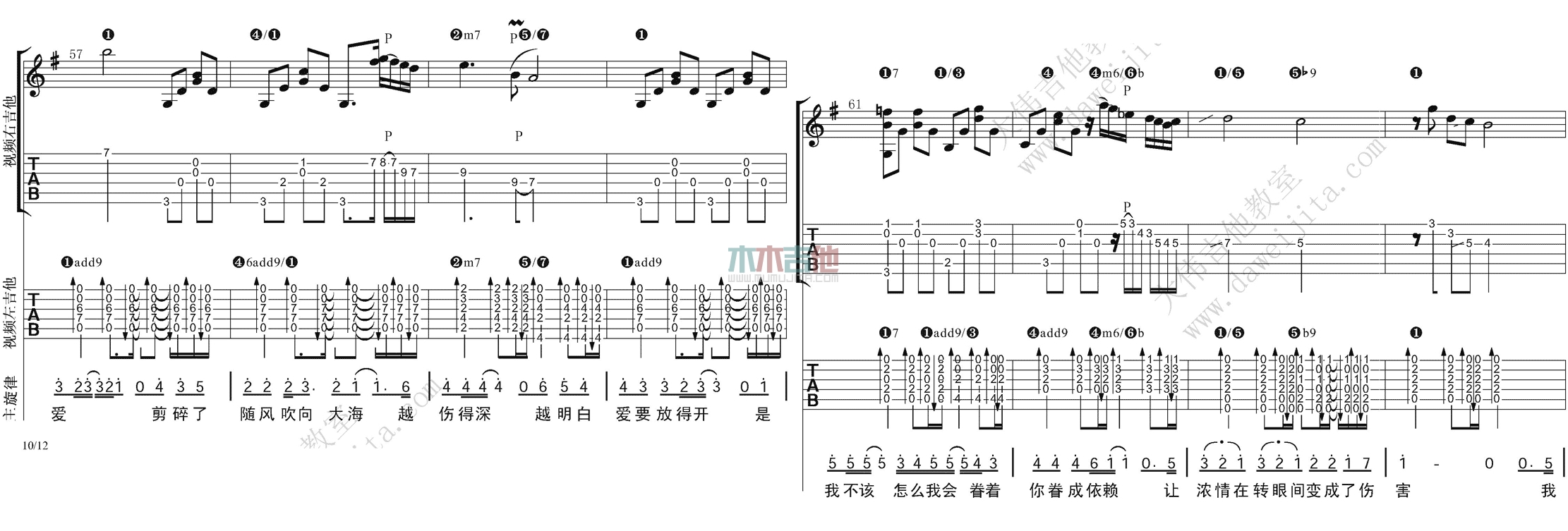 《剪爱》吉他谱-C大调音乐网