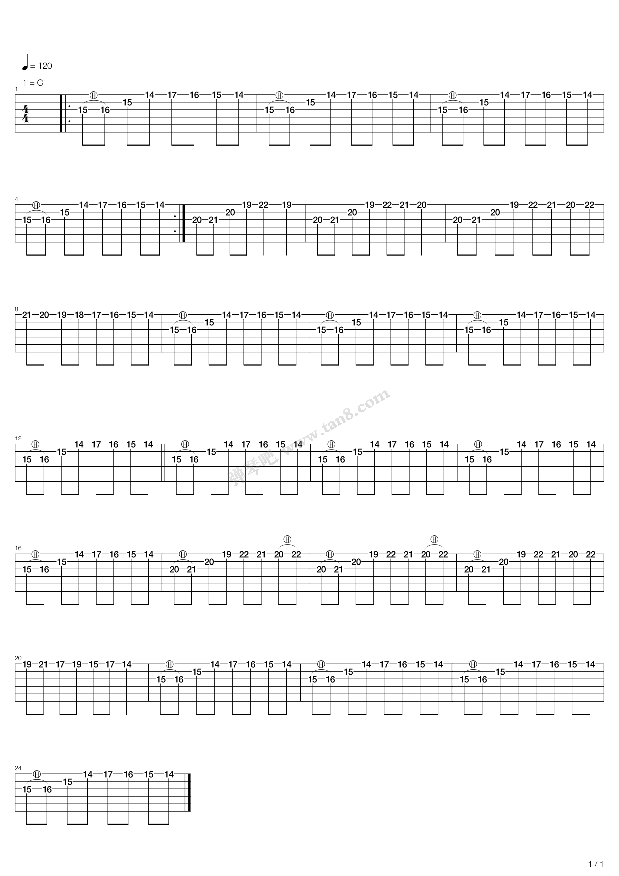 《Put Me In A Terrorpocket》吉他谱-C大调音乐网