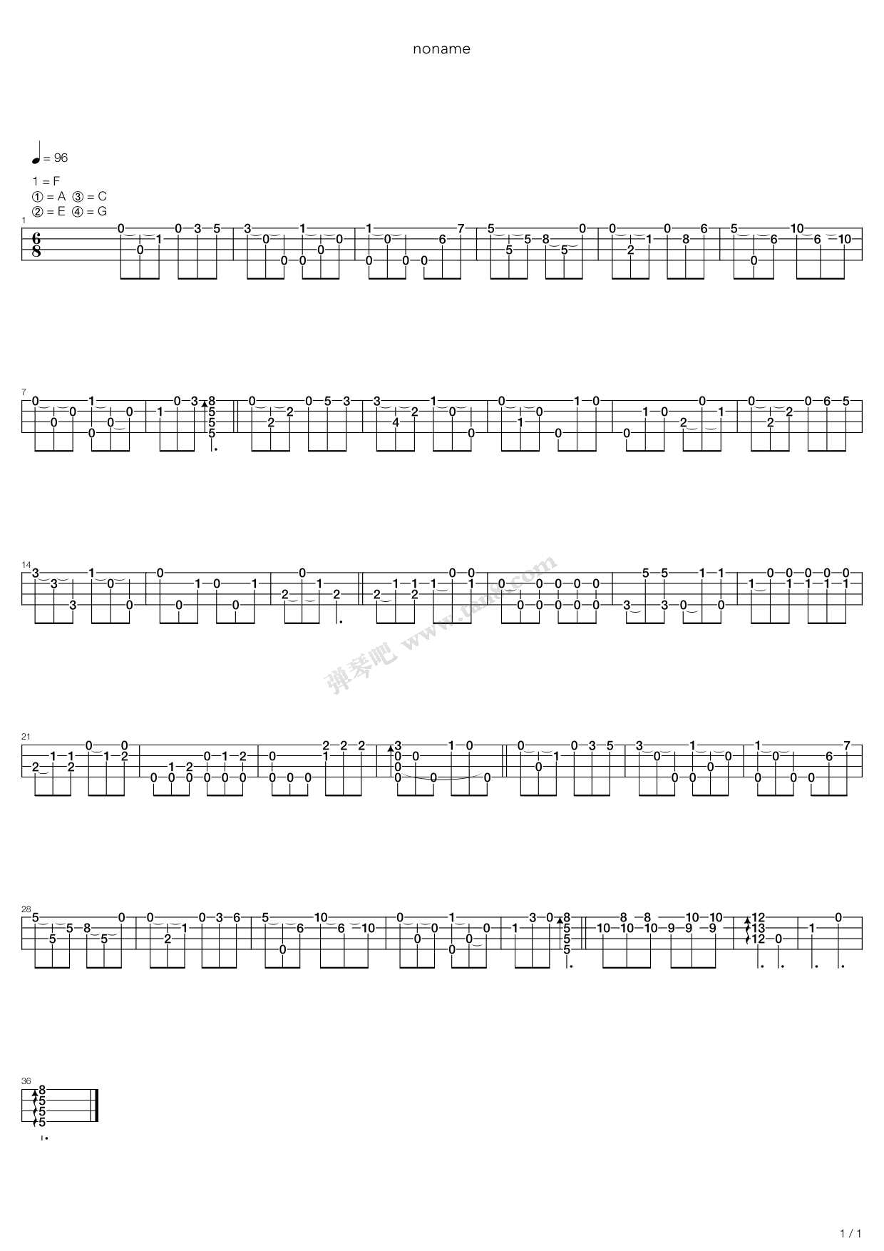 《夜曲 - Nocturno Op.92》吉他谱-C大调音乐网