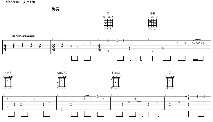 《忽然之间gtp吉他谱_李霖Gary版本》吉他谱-C大调音乐网