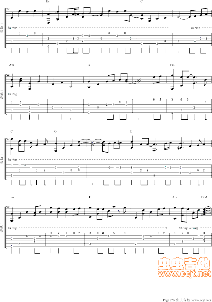 《オセンチな歩美（柯南插曲）指弹独奏》吉他谱-C大调音乐网