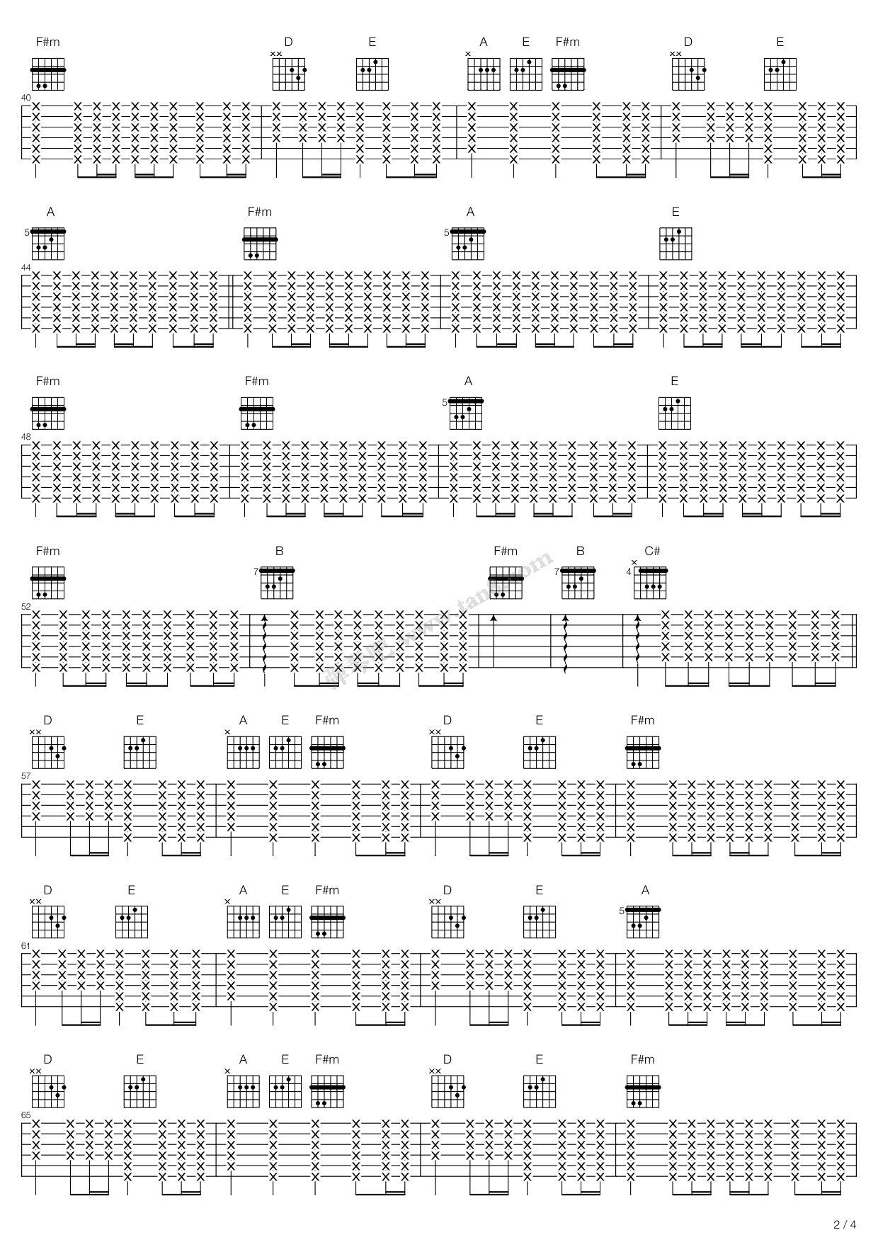 《灰色轨迹》吉他谱-C大调音乐网