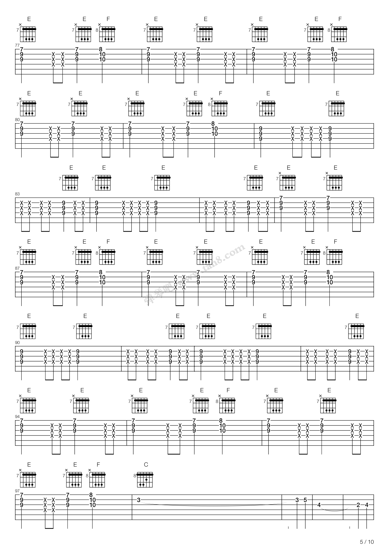 《轻音少女(K-ON) - Don't say lazy》吉他谱-C大调音乐网