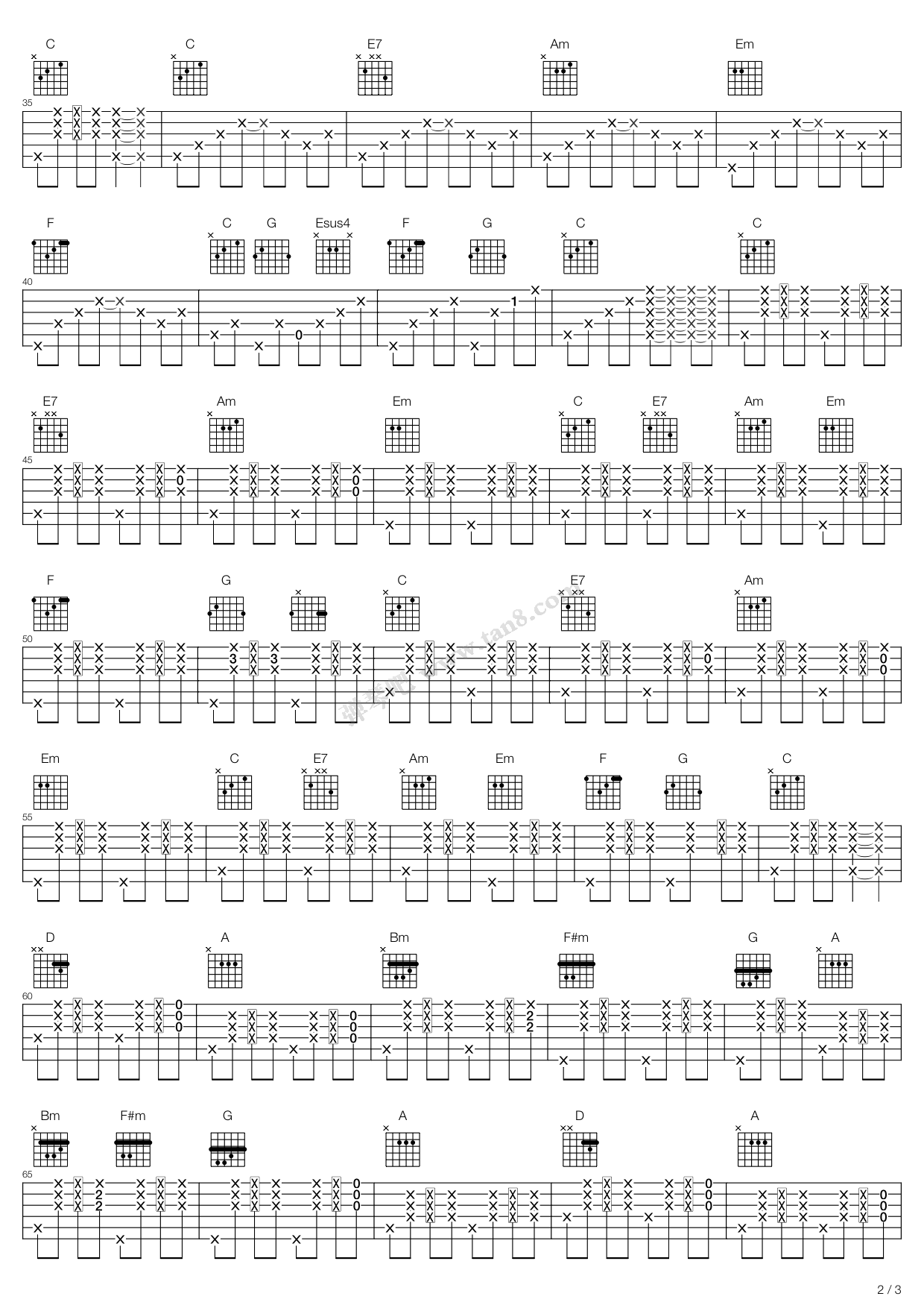 《遇》吉他谱-C大调音乐网